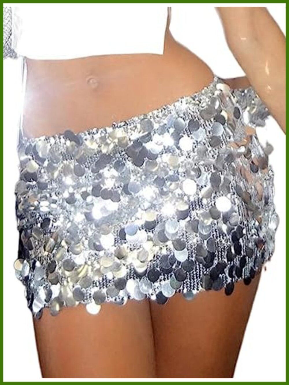 Sequin Bodycon Mini Skirt Stretchy Sparkle Party Clubwear